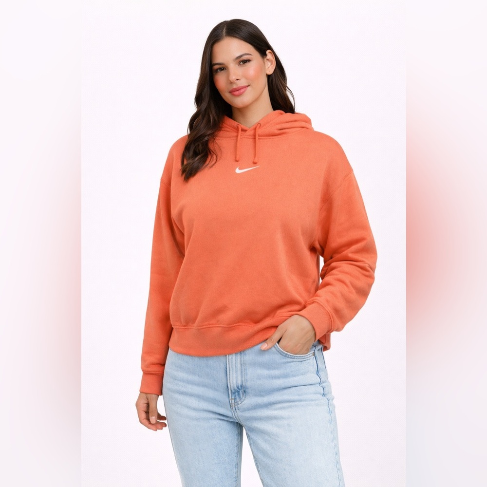 NWT - Nike Oversize‎ Ladies Tangerine Logo Hoodie Sweatshirt
